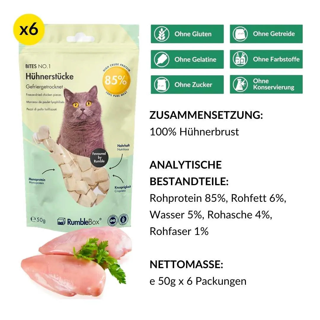 XXL Sparbox Hühnerstücke 6x50g - RumbleBox