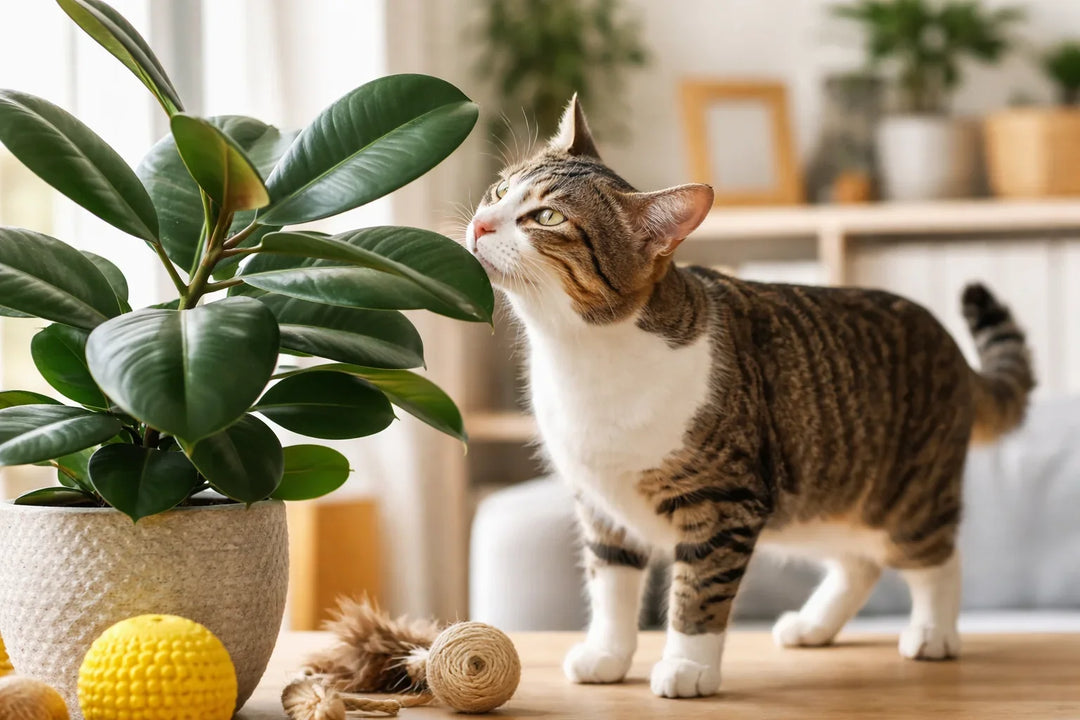 Gummibaum giftig für Katzen? Symptome, Gefahren & sichere Alternativen