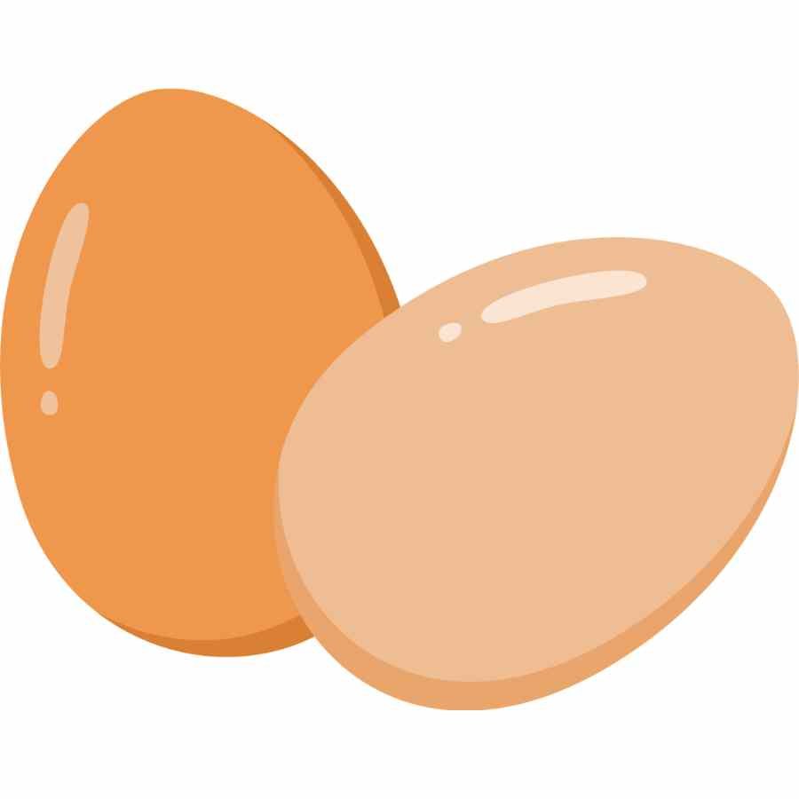 Two organic brown and beige eggs, smooth texture, perfect for baking or breakfast dishes.