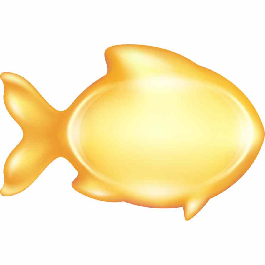 Shiny gold fish-shaped platter made of durable plastic, perfect for serving snacks and appetizers at parties.