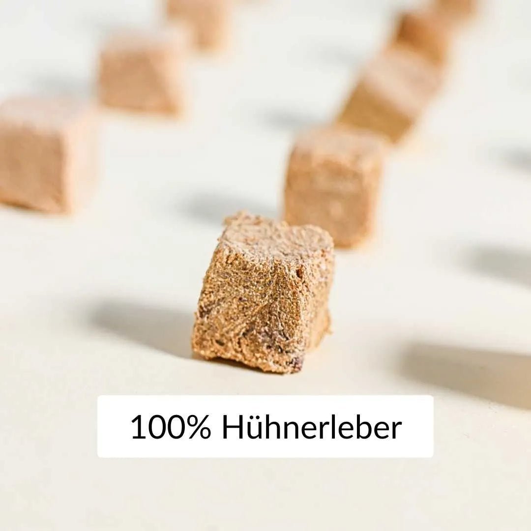 100 Prozent gefriergetrocknete Huhnerleber als natuerlicher Katzensnack ohne Zusatzstoffe 
 - rumblebox