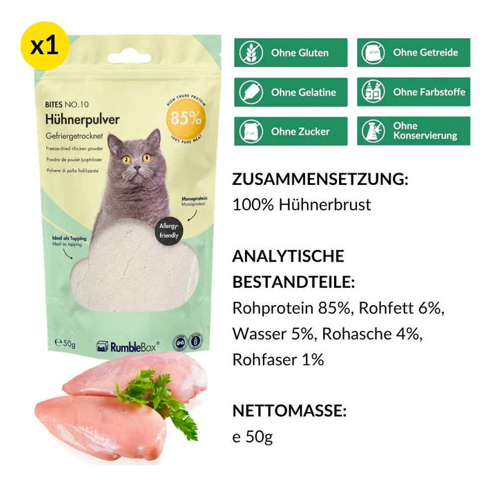 100% Hühnerpulver Monoprotein 50g