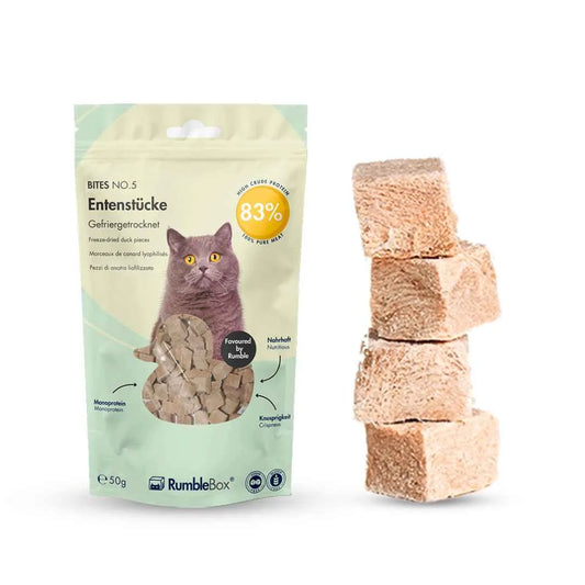 KatzenLeckerlis-gefriegetrockeneteKatzensnacks-Entenstuecke-cover-RumbleBox