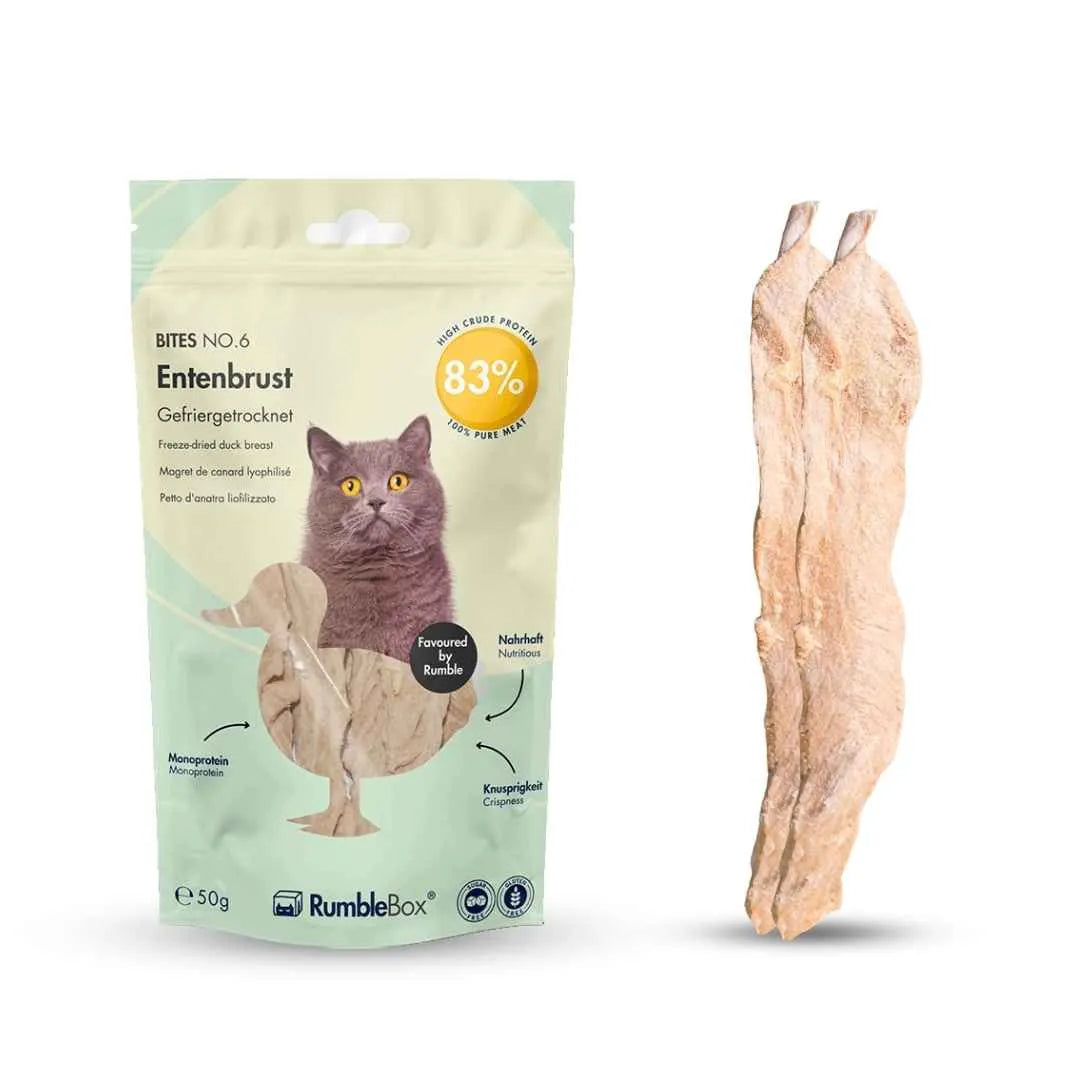 Katzen_Leckerlis-gefriegetrockenete_Katzensnacks-Entenbrust-cover-RumbleBox