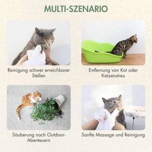 Pflege Feuchttücher für Katzen - 6pcs - RumbleBox